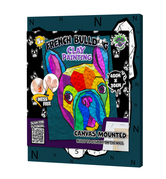 Clay Painting Kit 40x30cm - French Bulldog 