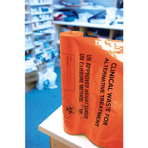 Clinical Waste Sack Heavy Duty Orange (Pack of 100) AT25/M085