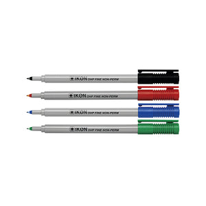 Ikon OHP Pen Non-Permanent Fine Point Assorted (Pack of 4) 7421WLT4