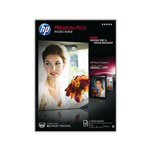 HP A4 White Premium Semi-Glossy Photo Paper (Pack of 20) CR673A