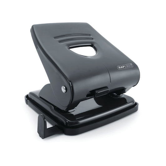 Rapesco 827 Hole Punch w/Paper Guide Capacity 30 Sheets Black PF827AB1