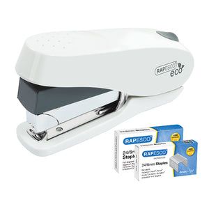 Rapesco ECO Luna Less Effort Stapler Capacity 50 Sheets White 1467