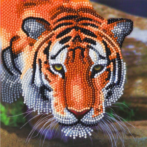 Crystal Art Card Kit - Tiger