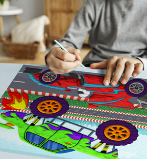 Clay Painting Kit 40x30cm - Cars