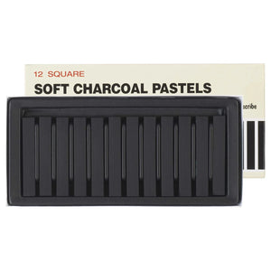 Inscribe 12 Charcoal Pastels BLACK