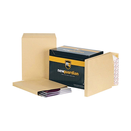 New Guardian Envelope P/Seal 381x254x25mm Manilla (Pack of 100) M27466