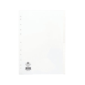 Concord Divider 20-Part A4 150gsm White 79601