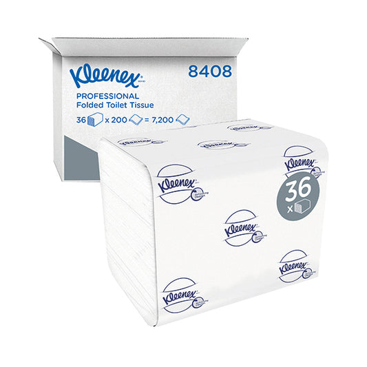 Kleenex Ultra Toilet Tissue 200 Sheet White (Pack of 36) 8408