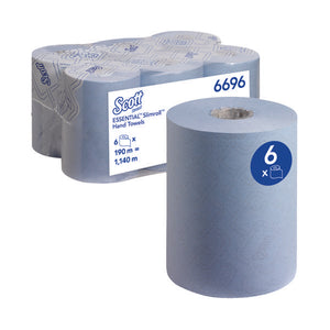 Scott Essential Slimroll Hand Towel Roll Blue 190m (Pack of 6) 6696