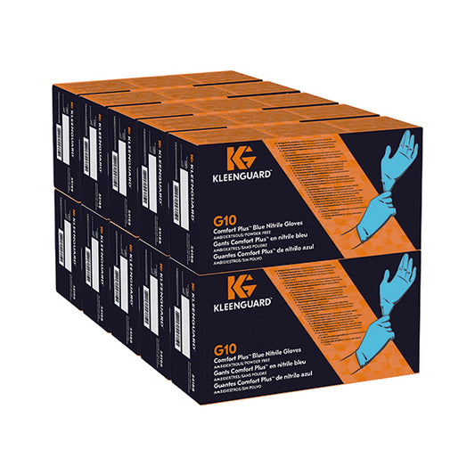 KleenGuard G10 Comfort Plus Nitrile Gloves Large Blue (Pack of 100) 54188