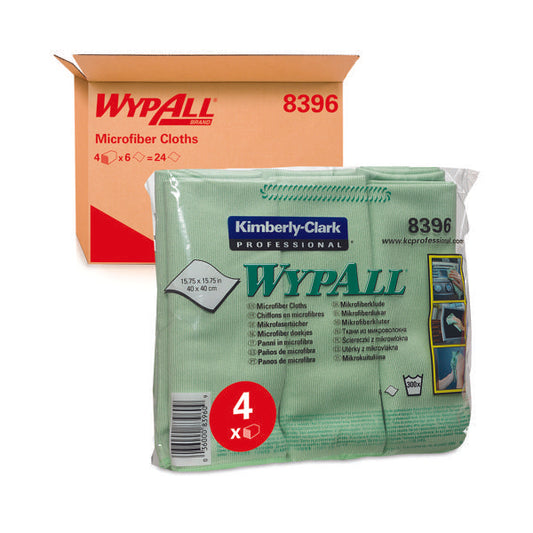 Wypall Microfibre Cloth Green (Pack of 6) 8396