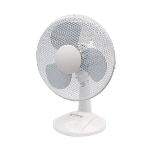 Q-Connect 12 Inch/305mm Desk Fan White KF00405