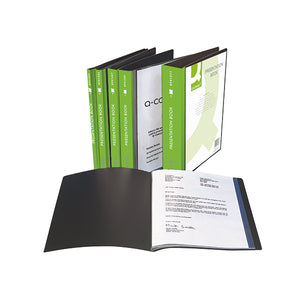 Q-Connect Presentation Display Book 10 Pocket A4 Black KF01263