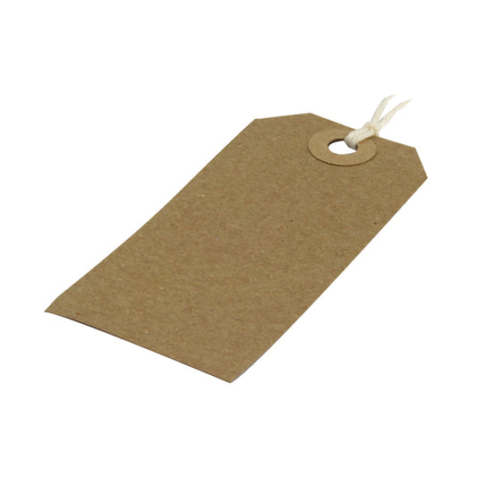 Strung Tag 82x41mm Buff (Pack of 1000) KF01597