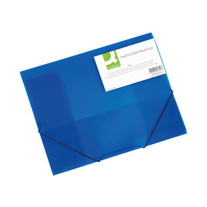 Q-Connect Elasticated Folder 3 Flap A4 Blue KF02312