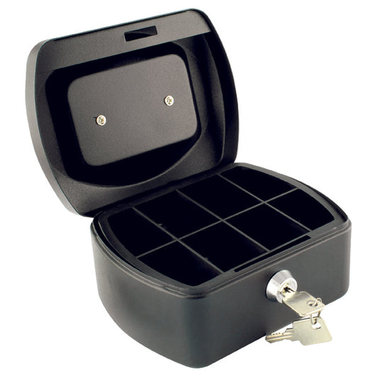 Q-Connect Cash Box 6 Inch Black KF02601