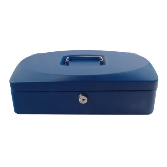 Q-Connect Cash Box 12 Inch Blue KF02625