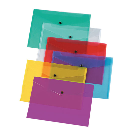 Q-Connect Polypropylene Document Folder A4 Assorted (Pack of 12) KF03599