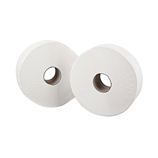 2Work 2-Ply Mini Jumbo Toilet Roll 200 Metres (Pack of 12) J26200VW