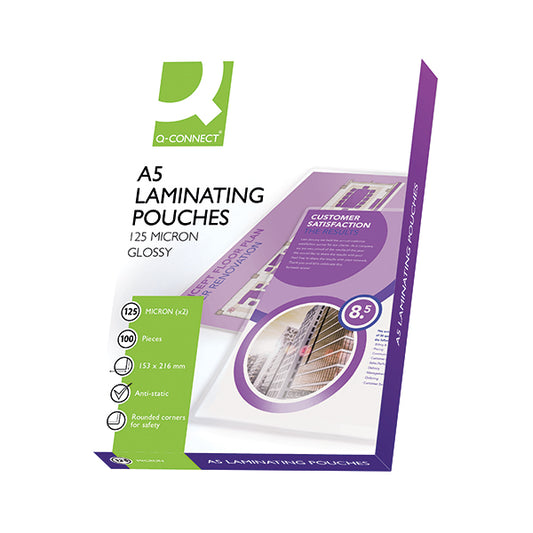 Q-Connect A5 Laminating Pouch 250 Micron (Pack of 100) KF04108