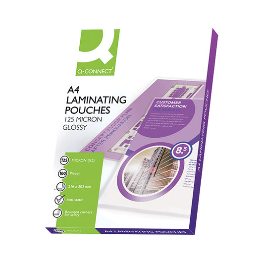 Q-Connect A4 Laminating Pouch 125x2 Micron (Pack of 100) KF04116