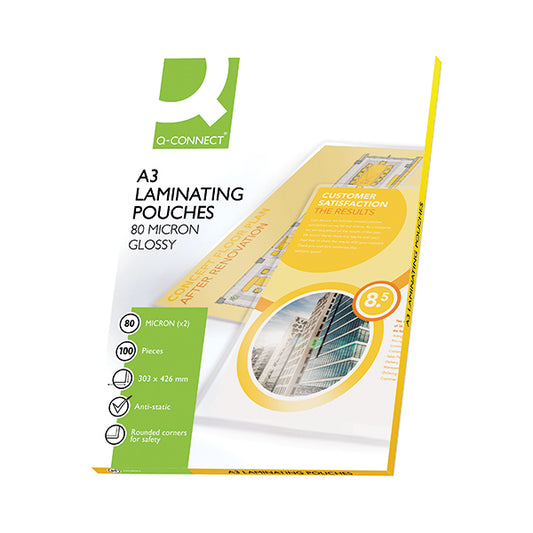 Q-Connect A3 Laminating Pouch 160 Micron (Pack of 100) KF04122