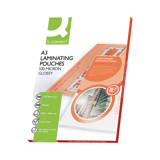 Q-Connect A3 Laminating Pouch 200 Micron (Pack of 100) KF04123