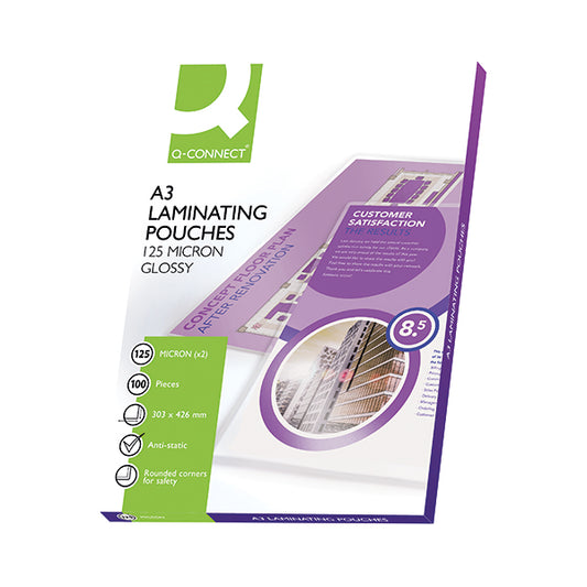 Q-Connect A3 Laminating Pouch 250 Micron (Pack of 100) KF04124