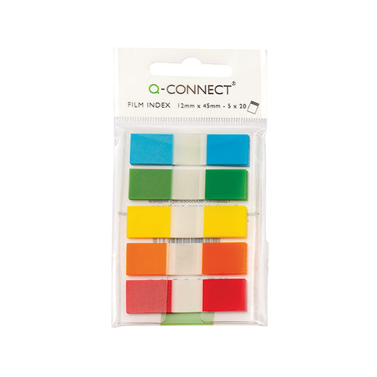 Q-Connect Page Markers 1/2 Inch Assorted (Pack of 100) KF14966