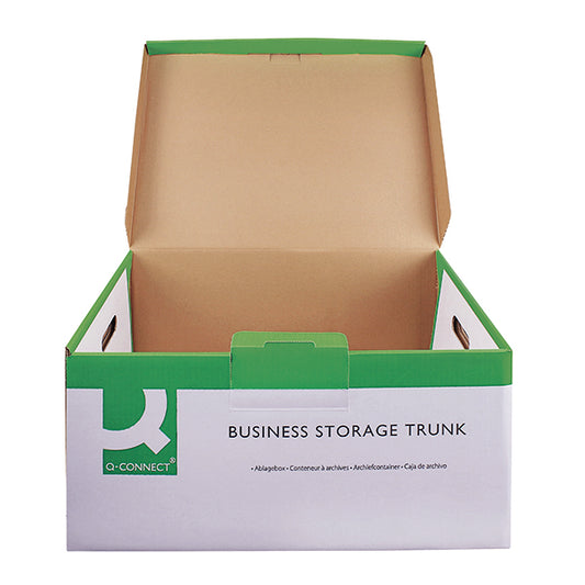 Q-Connect Business Storage Trunk Box W374xD540xH245mm White (Pack of 10) KF21663