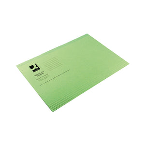 Q-Connect Square Cut Folder Lightweight 180gsm Foolscap Green (Pack of 100) KF26031