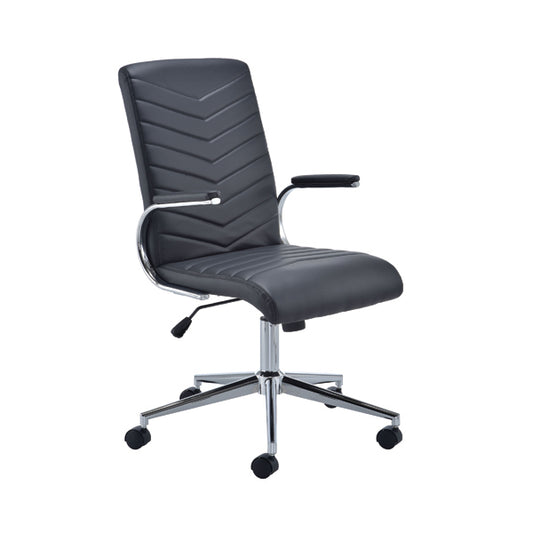 Arista Tarragona High Back Office Chair 600x700x940-1030mm Leather Look Black KF74819