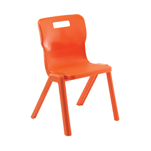 Titan One Piece Classroom Chair 480x486x799mm Orange KF78523