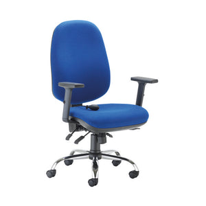 First Arista Aire High Back Ergonomic Operator Chair 675x580x1035-1230mm Blue KF80327