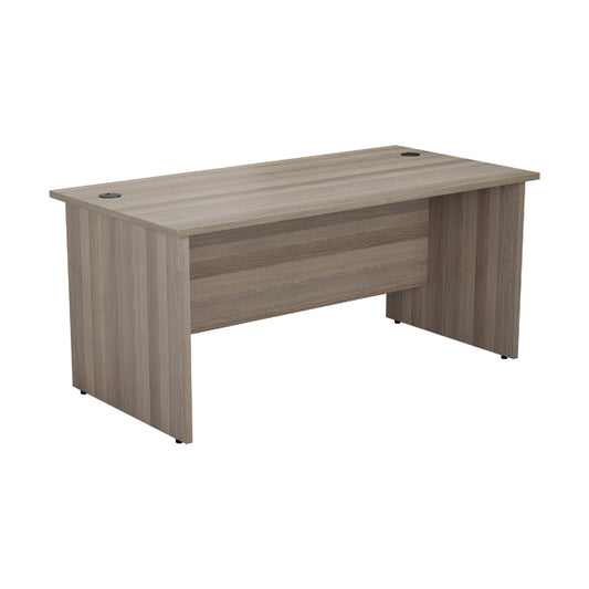 Jemini Rectangular Panel End Desk 1800x800x730mm Grey Oak KF804536