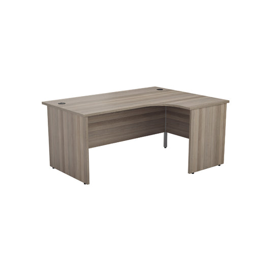 Jemini Radial Right Hand Panel End Desk 1600x1200x730mm Grey Oak KF805076