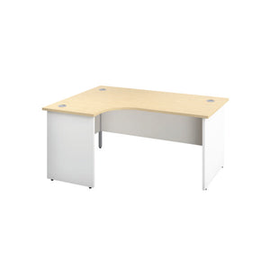 Jemini Switch Radial Left Hand Desk 1800x1200x730mm Maple/White KF805526