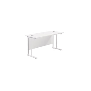 Jemini Rectangular Cantilever Desk 1400x600x730mm White/White KF806417