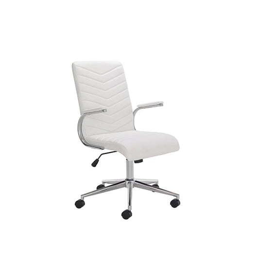 Arista Tarragona High Back Operator Chair 600x700x940-1030mm Leather Look White KF90567