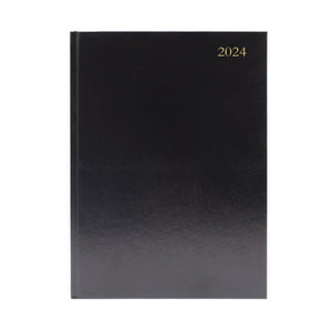 Desk Diary 2 Days Per Page A5 Black 2024 KFA52BK24