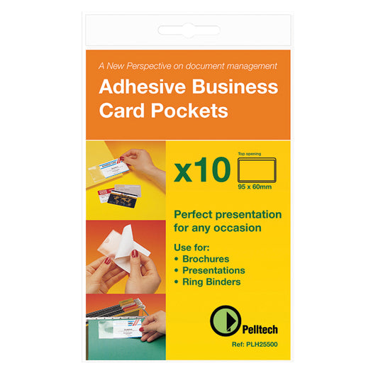 Pelltech Business Card Holder Side Opening 60x95mm (Pack of 10) PLH 25510