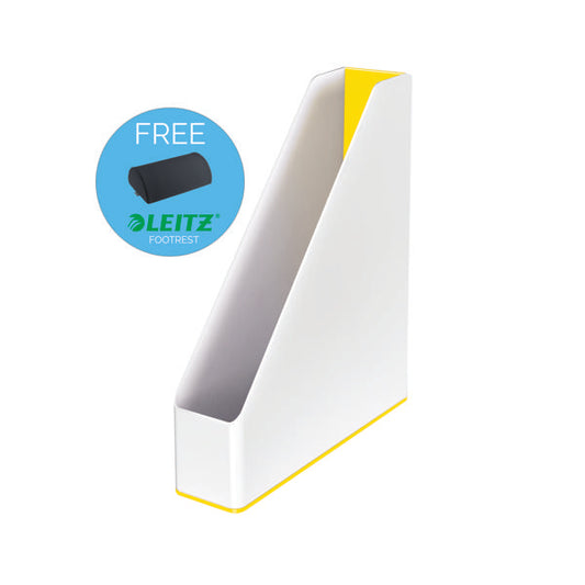 Leitz WOW Magazine File Dual Colour White/Yellow 53621016