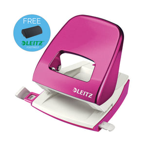 Leitz NeXXt WOW Metal Office Hole Punch Metallic Pink 50081023