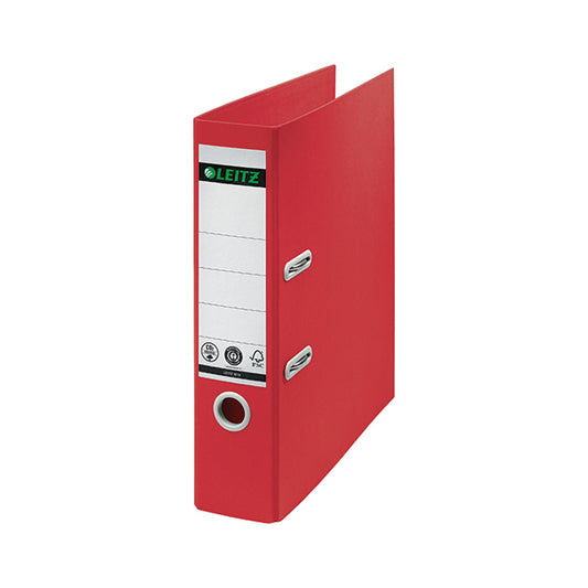 Recycle Colours Lever Arch File A4 80mm Red (Pack of 10) 10180025