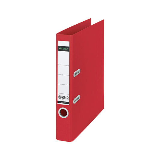 Recycle Colours Lever Arch File A4 50mm Red (Pack of 10) 10190025