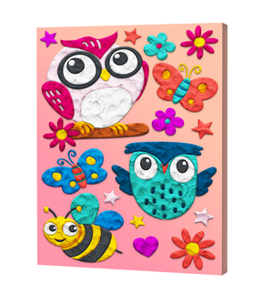 Splat Planet Clay Painting Kit 40x30cm - Owl