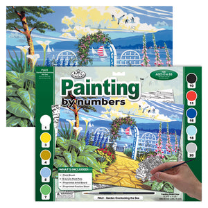 Paint By Numbers Adult Large - Garden Overlooking the Sea