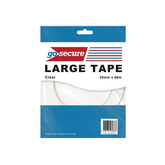 GoSecure Large Tape 25mmx66m Clear (Pack of 24) PB02299