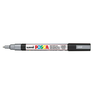 uni Posca PC-3M Fine Bullet Tip Paint Marker Silver