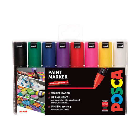 Posca PC-7M Set of 8 Standard Colours